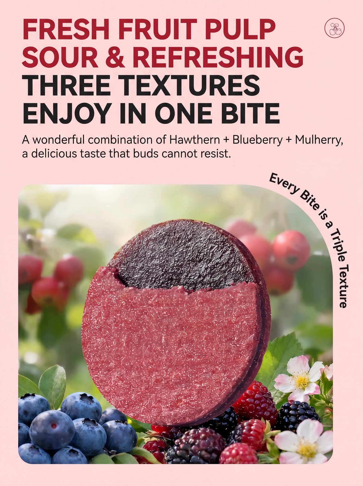 🌿Pure natural 🫐blueberry and 🍇mulberry stuffed 🍒hawthorn slices-$LA