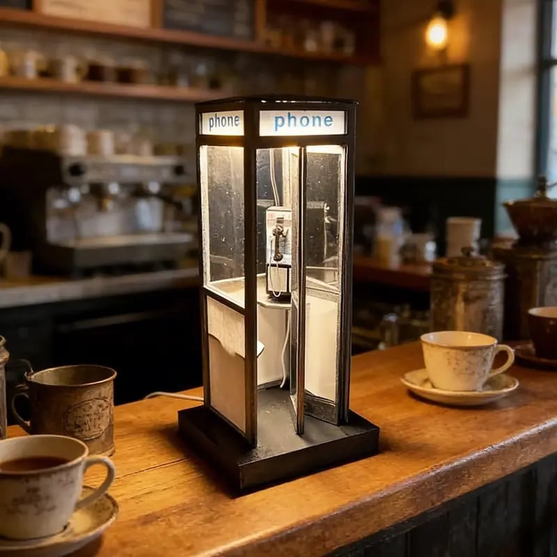 ✨Vintage Phone Booth Ambient Lamp- 🎁Light up Every Cozy Corner💛-$AC