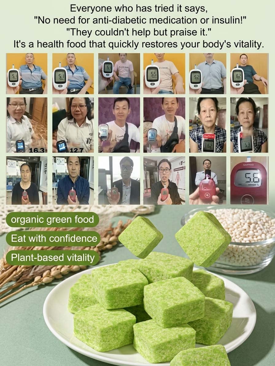 🥒✨ Whole Grain Bitter Gourd Immortal Leaf Cube | Natural Detox Snack, Balances Blood Glucose, Improves Gut Metabolism for Gentle Weight Management-$LA