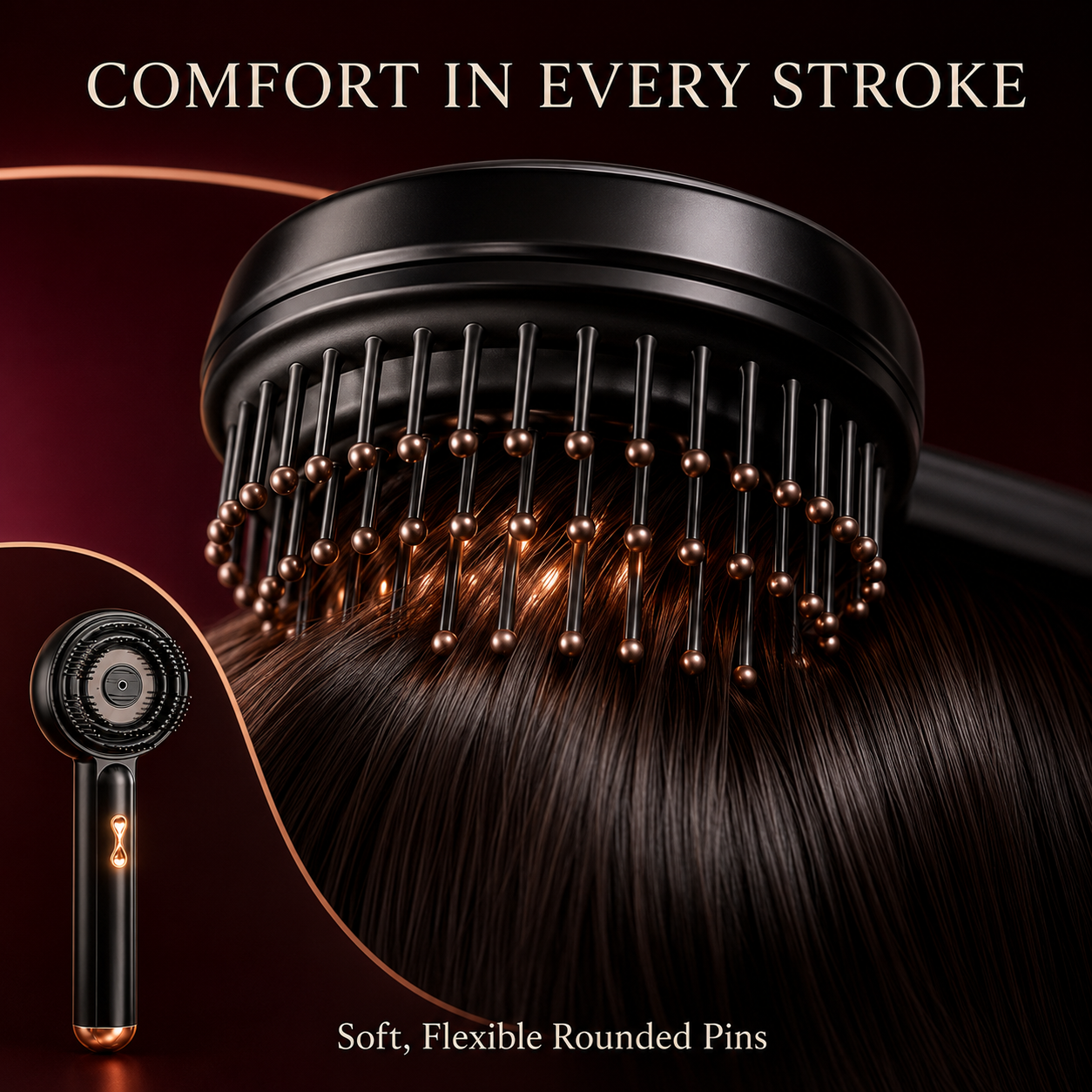 💧3-in-1 Electric Mist Hair Brush | Detangle, Hydrate & Massage-$LA