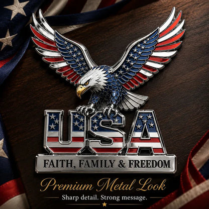 USA 250th Anniversary 49% OFF - ★USA Faith, Family & Freedom★ Metal Emblem-WH