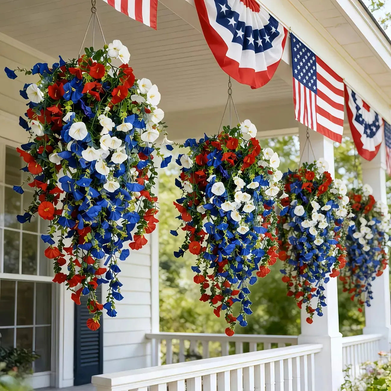 ✨Independence Day Hot Sale❤️🤍💙 🇺🇸 Red, White & Blue Flowers for America’s 250th – Perfect for Porch & Party 💐-CJ