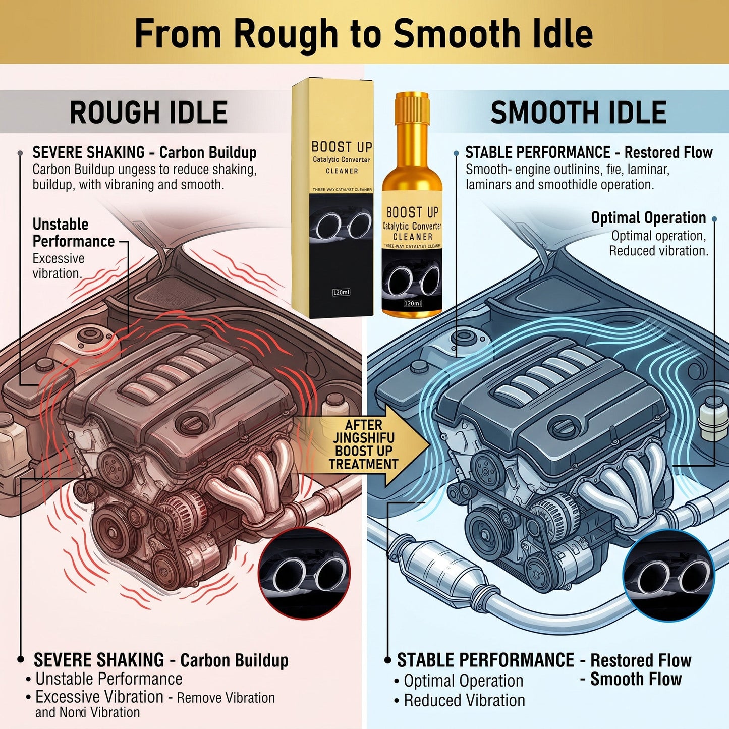 👍Newly Upgraded💥Over 20k+ Sold！🚗Car Catalytic Converter Cleaner , Engine Internal Cleaning, Removes Exhaust Carbon Buildup -$AC