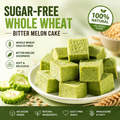 🥒✨ Whole Grain Bitter Gourd Immortal Leaf Cube | Natural Detox Snack, Balances Blood Glucose, Improves Gut Metabolism for Gentle Weight Management -$LX