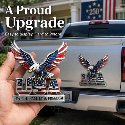 USA 250th Anniversary 49% OFF - ★USA Faith, Family & Freedom★ Metal Emblem-WH