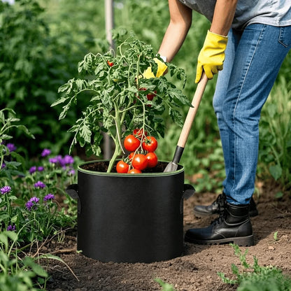 🌱 5-Pack 5 Gallon Grow Bags – Heavy Duty Aeration Fabric Pots with Handles for Vegetables, Flowers & Fruits 🪴-$AC