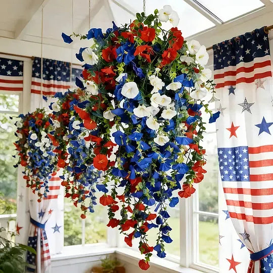 ✨Independence Day Hot Sale❤️🤍💙 🇺🇸 Red, White & Blue Flowers for America’s 250th – Perfect for Porch & Party 💐-CJ