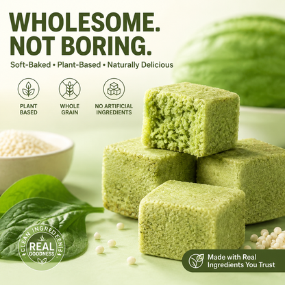 🥒✨ Whole Grain Bitter Gourd Immortal Leaf Cube | Natural Detox Snack, Balances Blood Glucose, Improves Gut Metabolism for Gentle Weight Management -$LX