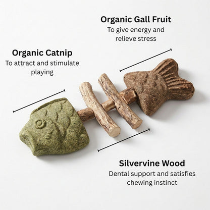 🐱 CatFish Blend – Natural Silvervine Dental Chew 🐟-$LX