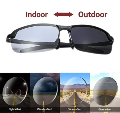 Gildedrust™ HD Polarized Photochromic Sunglasses UV400 Protection | Retro Oversized Square | Unisex 2026 Essential  -$AC