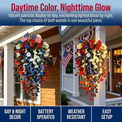 ✨Independence Day Hot Sale❤️🤍💙 🇺🇸 Red, White & Blue Flowers for America’s 250th – Perfect for Porch & Party 💐-CJ