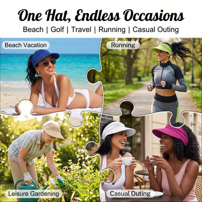UPF 50+ SunVisor PonytailHat-$LA