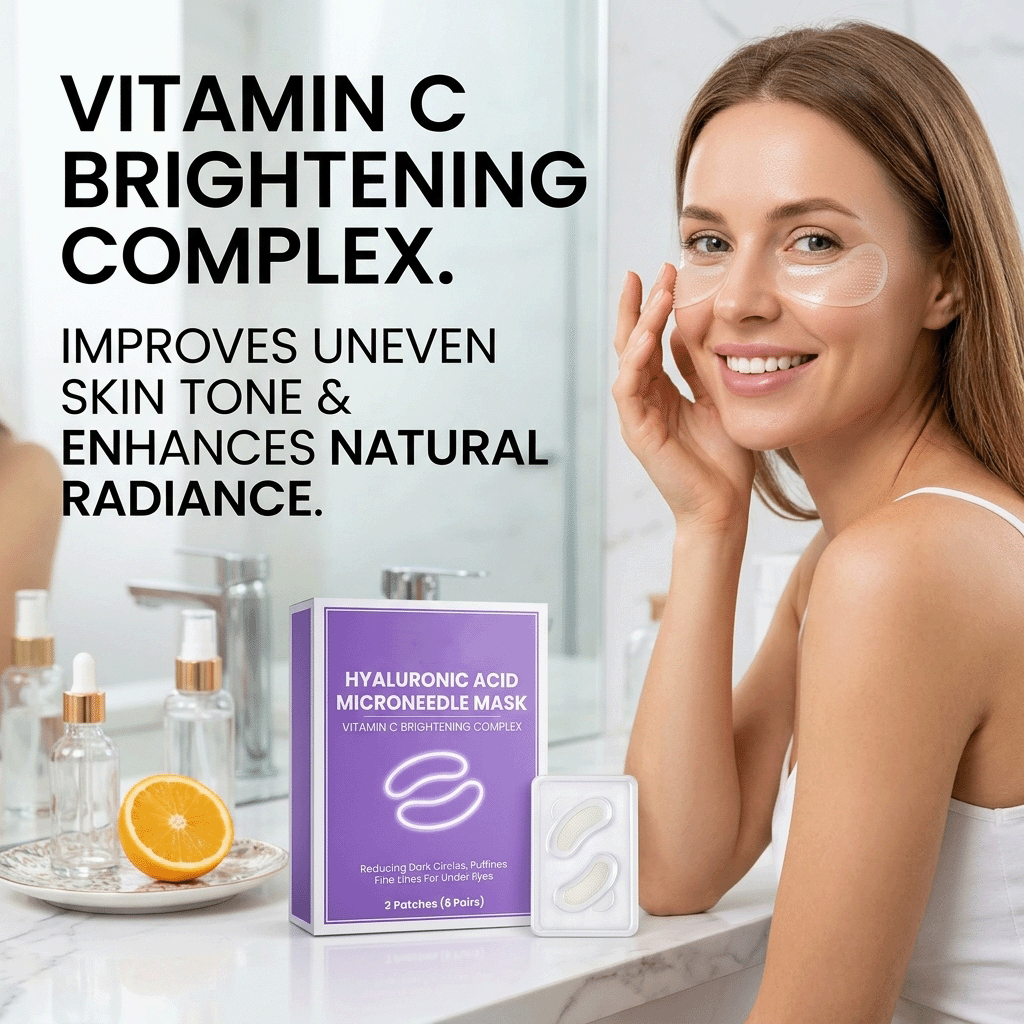 WAKE UP LOOKING YEARS YOUNGER Hyaluronic Acid Microneedle Eye Mask-$LA