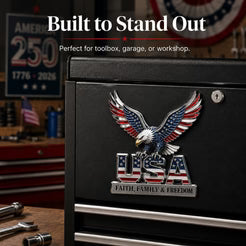 USA 250th Anniversary 49% OFF - ★USA Faith, Family & Freedom★ Metal Emblem-WH