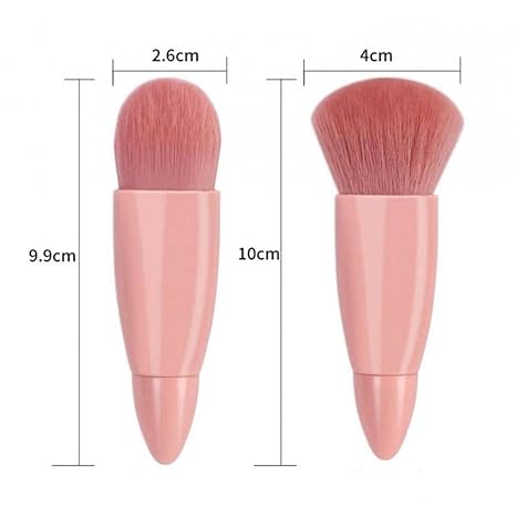 Easy-taken Travel Makeup Brush Set. COSHINE 5pcs Mini Complete Function Cosmetic Brushes Kit (5pcs with holder)