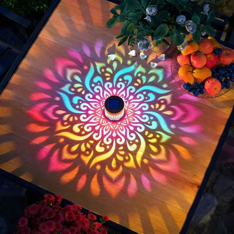 65K+ SOLD!✨Solar Mandala Wall Light | Outdoor Garden Fence Projector Lamp 🪐🌌-$AC