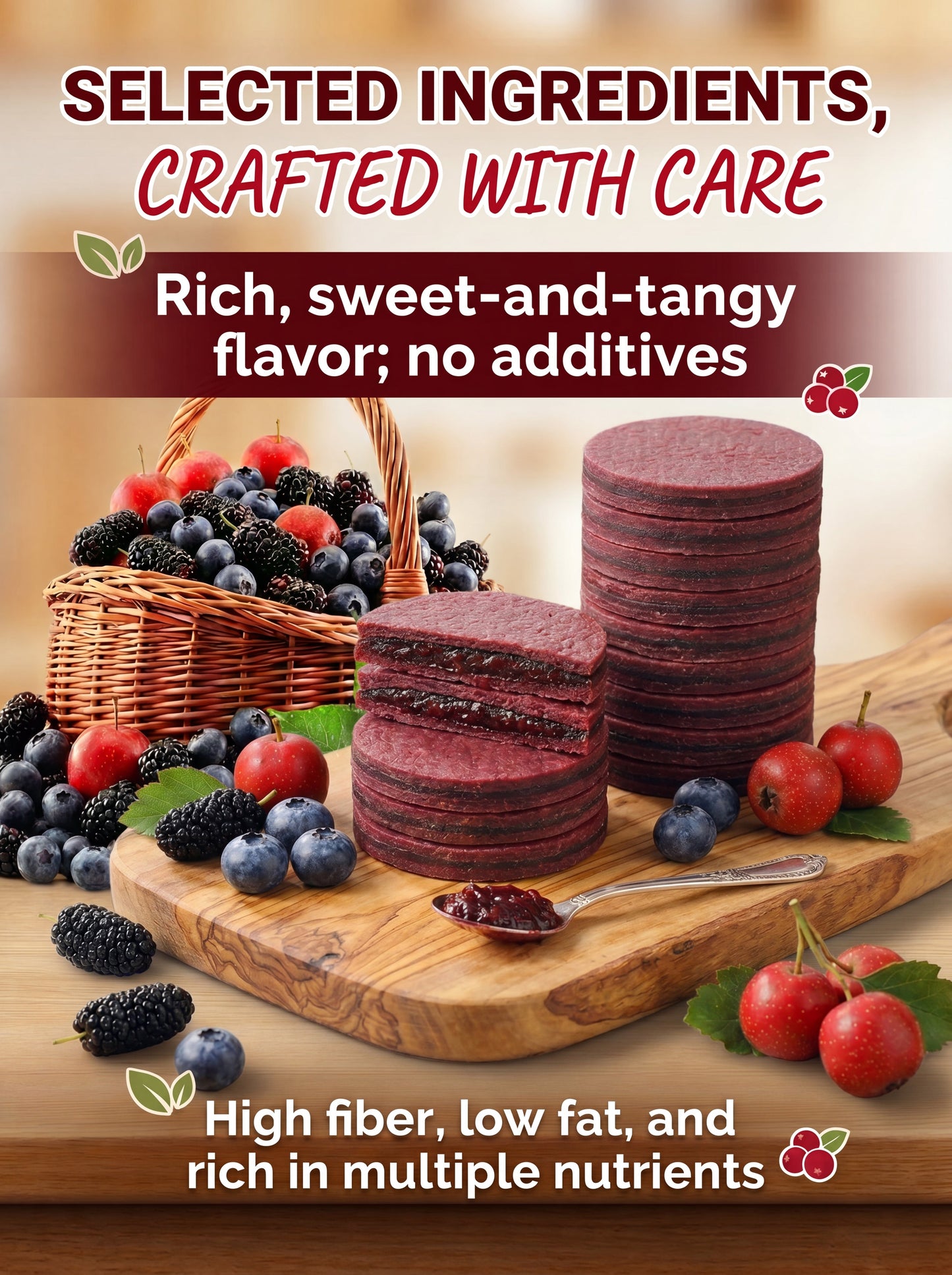 🌿Pure natural 🫐blueberry and 🍇mulberry stuffed 🍒hawthorn slices-$LA