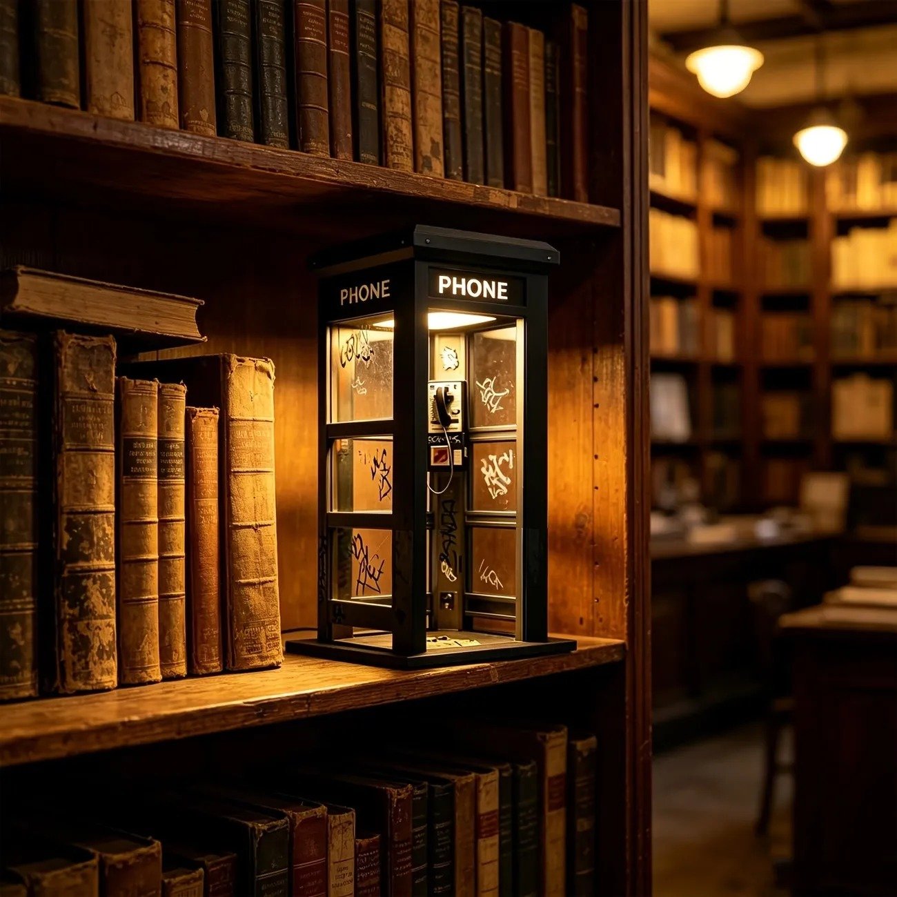 ✨Vintage Phone Booth Ambient Lamp- 🎁Light up Every Cozy Corner💛-$AC