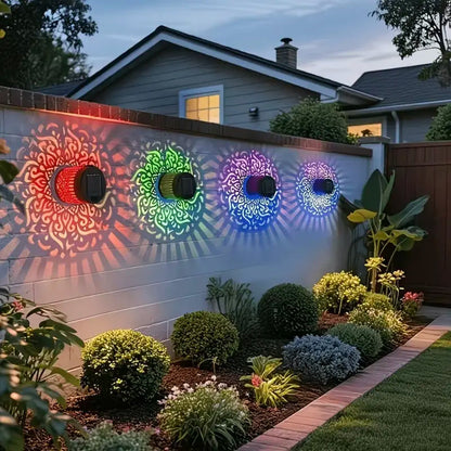 ✨Solar Mandala Wall Light | Outdoor Garden Fence Projector Lamp 🪐🌌-$LA