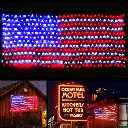 ⭐USA 250th Anniversary 49% OFF⭐Solar American Flag Lights Outdoor-WH