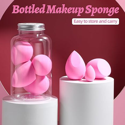 Makeup Sponge Set BS-MALL Blender Sponges 7 Pcs for Liquid. Cream. and Powder. Multi-colored with 1 Mini Makeup Sponge Pink (F-PinkGrey)