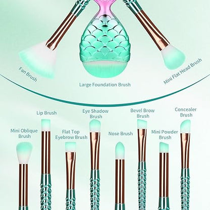 Makeup Brush Set 11Pcs Eye Makeup Brushes. Eyeshadow Concealer Eyeliner Brow Blending Brush Tool