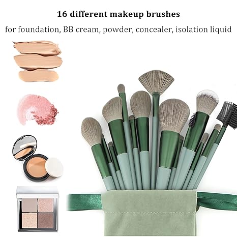 Makeup Brushes 22 Pcs Makeup Kit.Foundation Brush Eyeshadow Brush Make up Brushes Set (Green. 22 Piece Set Large)