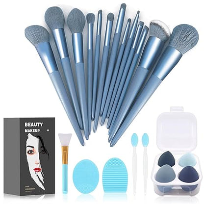 Makeup Brushes 22 Pcs Makeup Kit.Foundation Brush Eyeshadow Brush Make up Brushes Set (Green. 22 Piece Set Large)