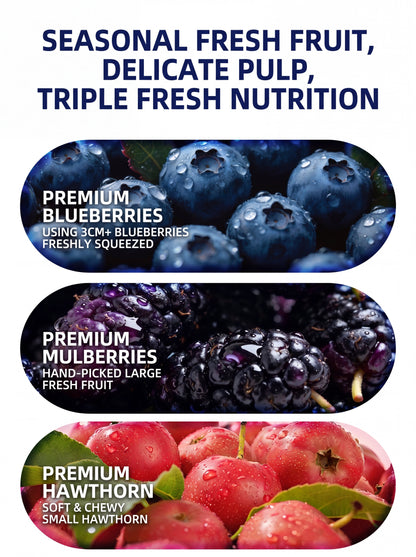 🌿Pure natural 🫐blueberry and 🍇mulberry stuffed 🍒hawthorn slices-$LA