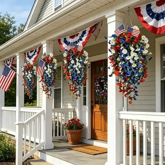 ✨Independence Day Hot Sale❤️🤍💙 🇺🇸 Red, White & Blue Flowers for America’s 250th – Perfect for Porch & Party 💐-CJ