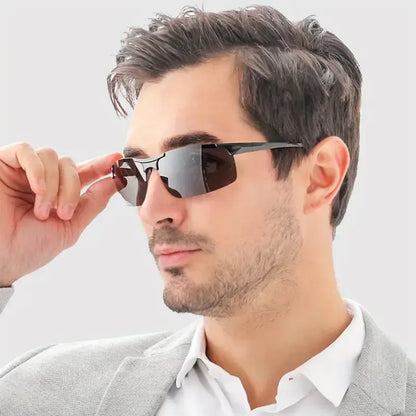 Gildedrust™ HD Polarized Photochromic Sunglasses UV400 Protection | Retro Oversized Square | Unisex 2026 Essential  -WH