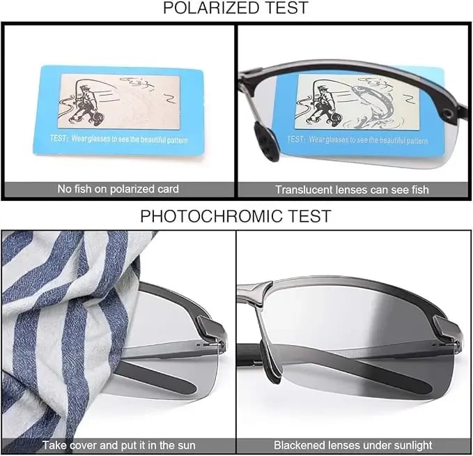 Gildedrust™ HD Polarized Photochromic Sunglasses UV400 Protection | Retro Oversized Square | Unisex 2026 Essential  -$AC