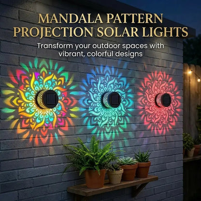 ✨Solar Mandala Wall Light | Outdoor Garden Fence Projector Lamp 🪐🌌-$LA