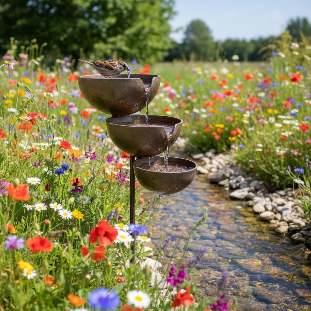 🔥Hot Sale🔥Bring Life Back To Your Garden – Rain Catcher Bird Bath 🌿🐦 -$AC