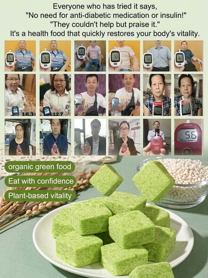 🥒✨ Whole Grain Bitter Gourd Immortal Leaf Cube | Natural Detox Snack, Balances Blood Glucose, Improves Gut Metabolism for Gentle Weight Management -$LX