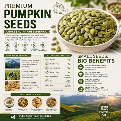 "Premium Roasted Pumpkin Seeds – Crunchy, Healthy, & Perfect for Snacking! 🎃 Limited Time Offer!"-$LX