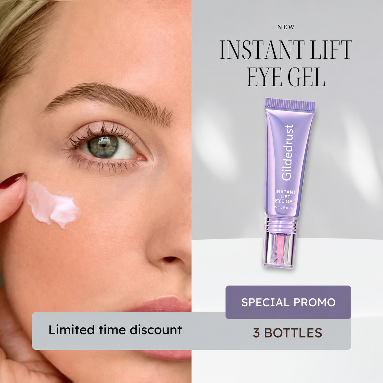 SPECIAL LAUNCH PRICE | Gildedrust™ Instant Lift Eye Gel | For Puffiness & Bags, Wrinkles, Fine Lines and Dark Circles -$AC