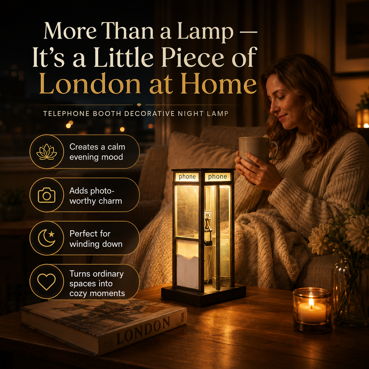 Telephone Booth Decorative Night Lamp-CJ