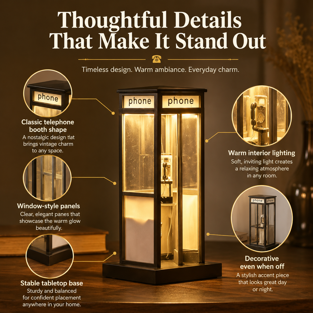 Telephone Booth Decorative Night Lamp-CJ