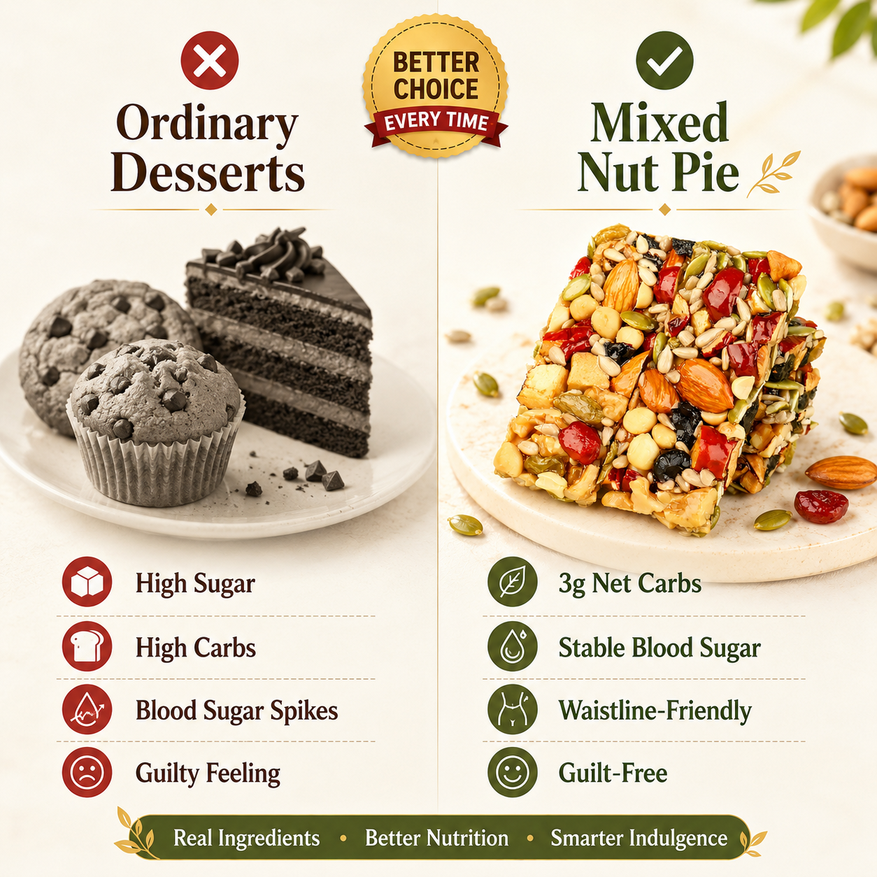 🥧 100% Artisan Handmade Mixed Nut Pies (Zero Added Sugar & Clean Ingredients) 🌰-CJ