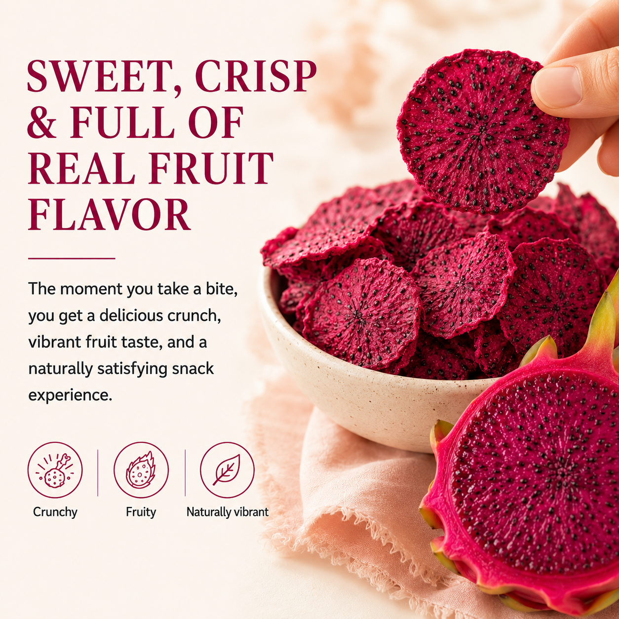 🍈 Real Red Dragon Fruit A Deliciously Easy Daily Snack-CJ