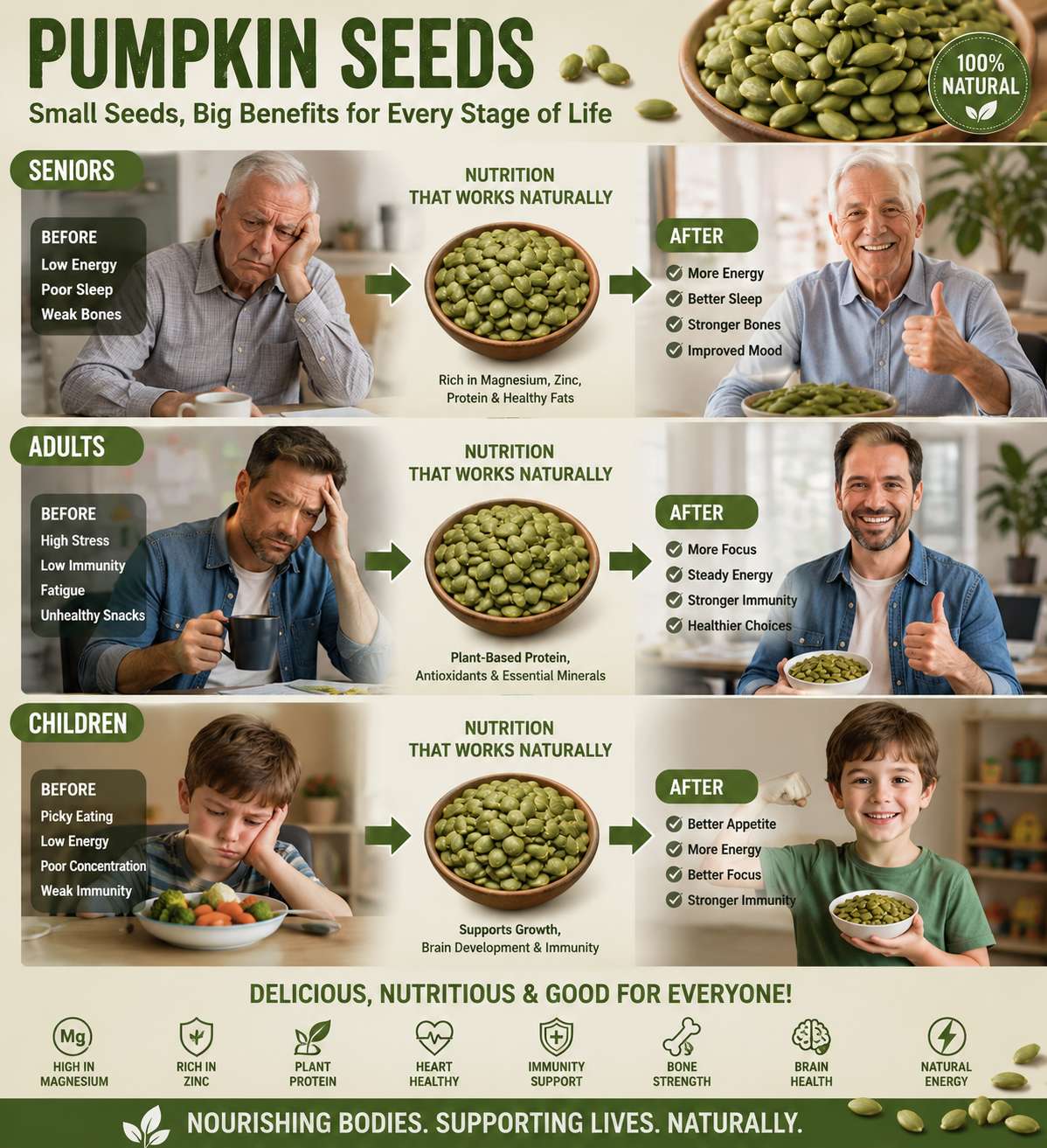 "Premium Roasted Pumpkin Seeds – Crunchy, Healthy, & Perfect for Snacking! 🎃 Limited Time Offer!"-$LX