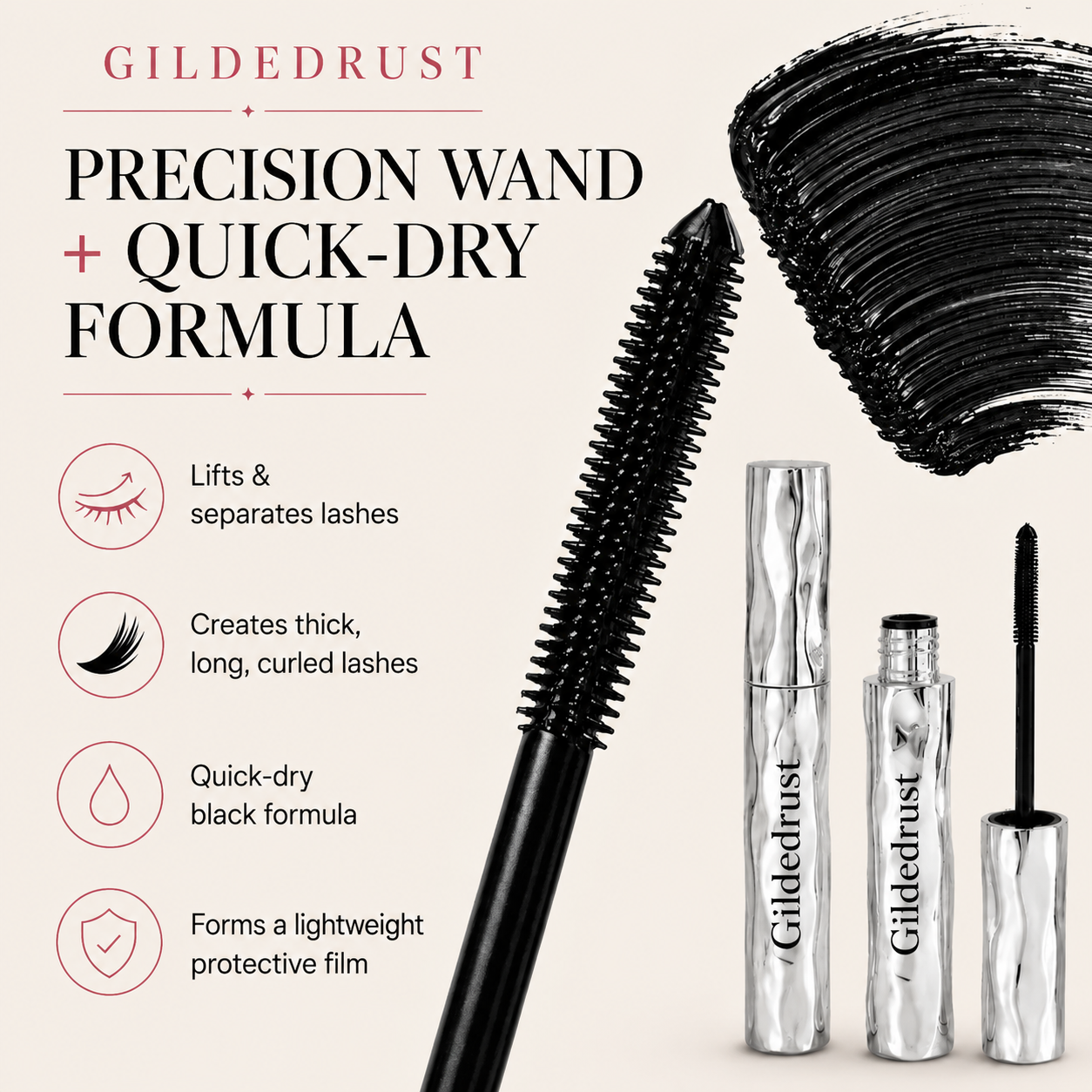 LAST DAY - BUY 1 GET 1 FREE💜Waterproof Curling & Lengthening Mascara-WH