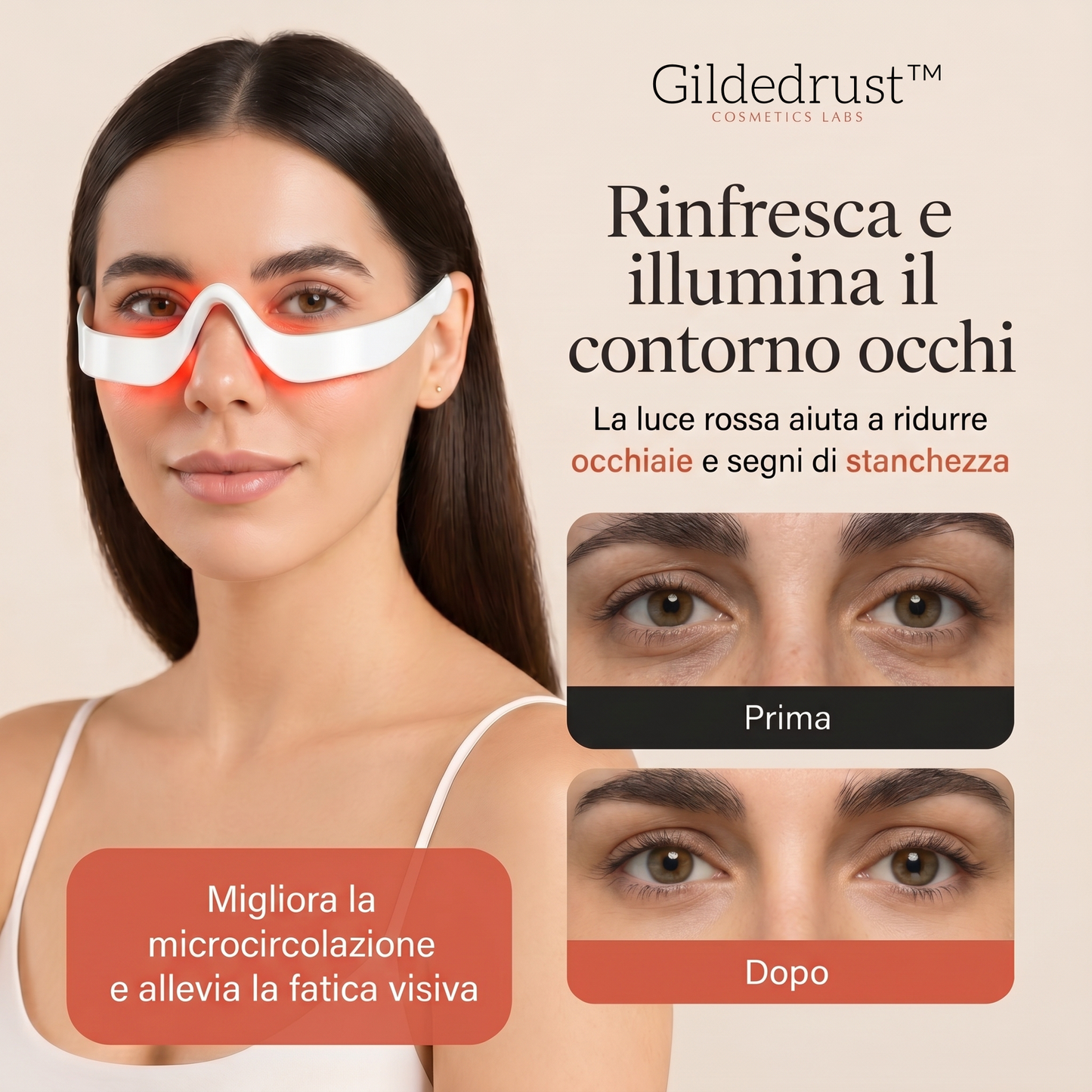 Gildedrust™ Red Light Eye Massager | Anti-Aging Eye Care Device for Dark Circles & Wrinkles -$AC