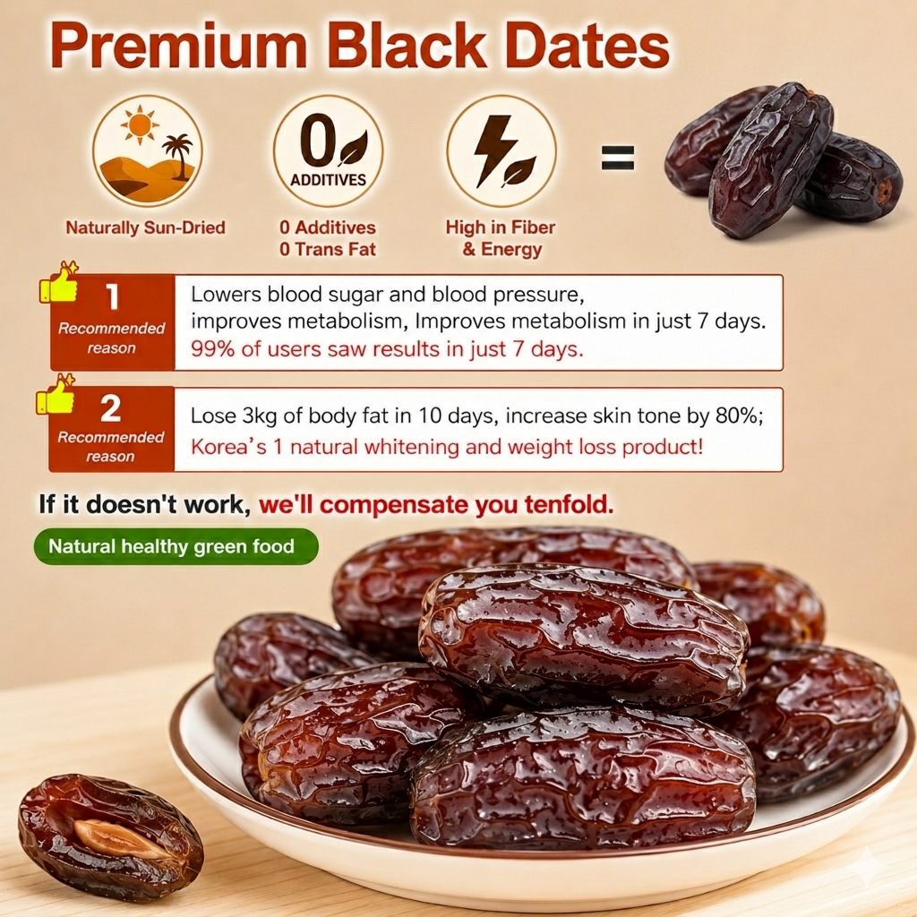 Premium Black Dates from the Desert – Rich in Natural Goodness -CJ