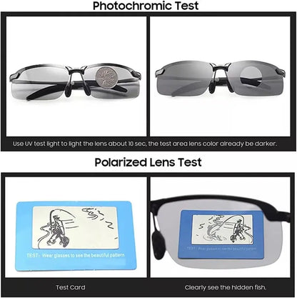 Gildedrust™ HD Polarized Photochromic Sunglasses UV400 Protection | Retro Oversized Square | Unisex 2026 Essential  -WH