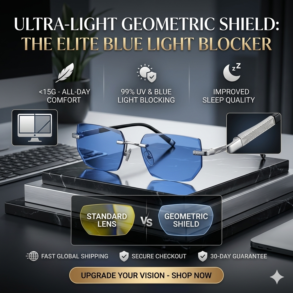 🔥Advanced Frameless Anti-Blue Light Glasses👓 | Auto-Focus Tech, Radiation Shield & UV Protection to Relieve Eye Strain-WH