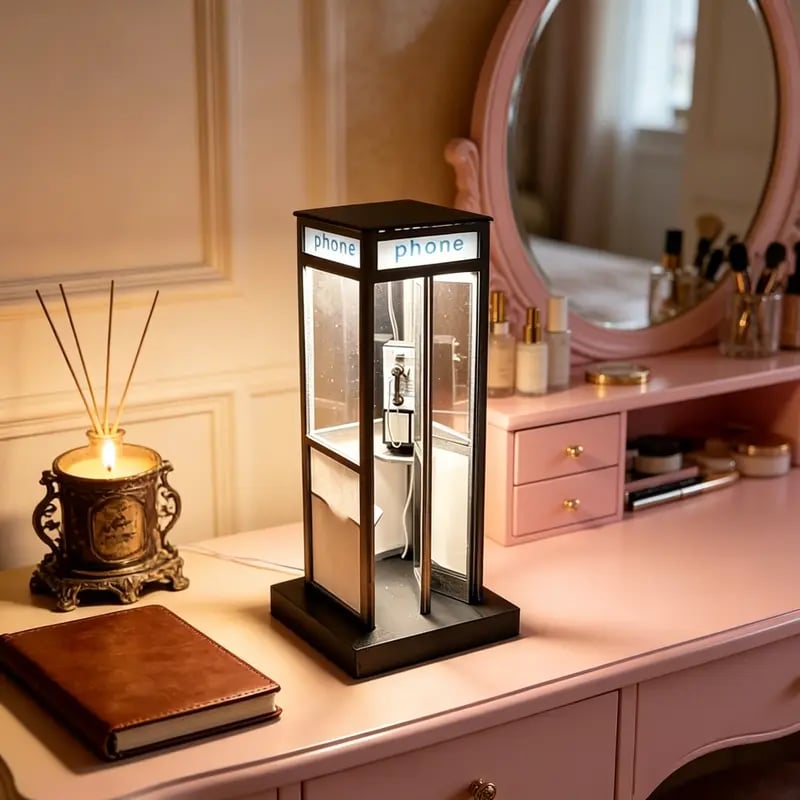 ✨Vintage Phone Booth Ambient Lamp- 🎁Light up Every Cozy Corner💛-$AC