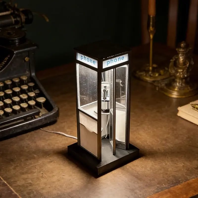 ✨Vintage Phone Booth Ambient Lamp- 🎁Light up Every Cozy Corner💛-$AC