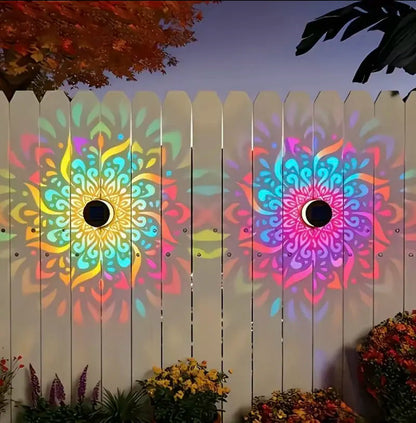 ✨Solar Mandala Wall Light | Outdoor Garden Fence Projector Lamp 🪐🌌-$LA